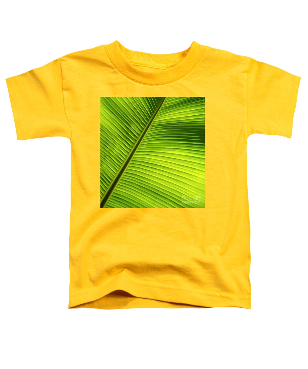 Background Toddler T-Shirt featuring the photograph Sunlit Banana Leaf by Carl Shaneff - Printscapes