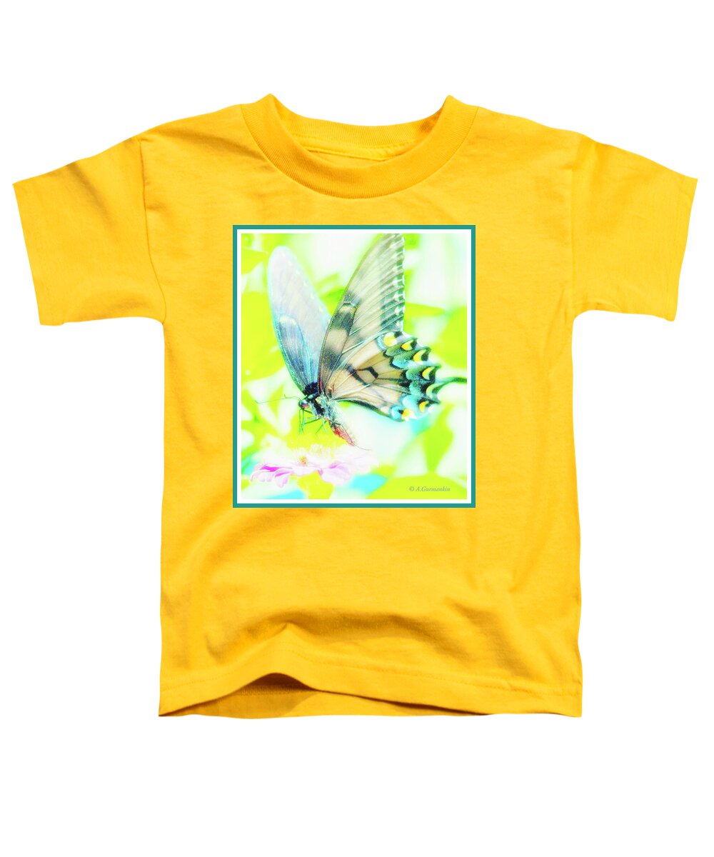 Tiger Swallowtail Butterfly Toddler T-Shirt featuring the digital art Swallowtail Butterfly by A Macarthur Gurmankin