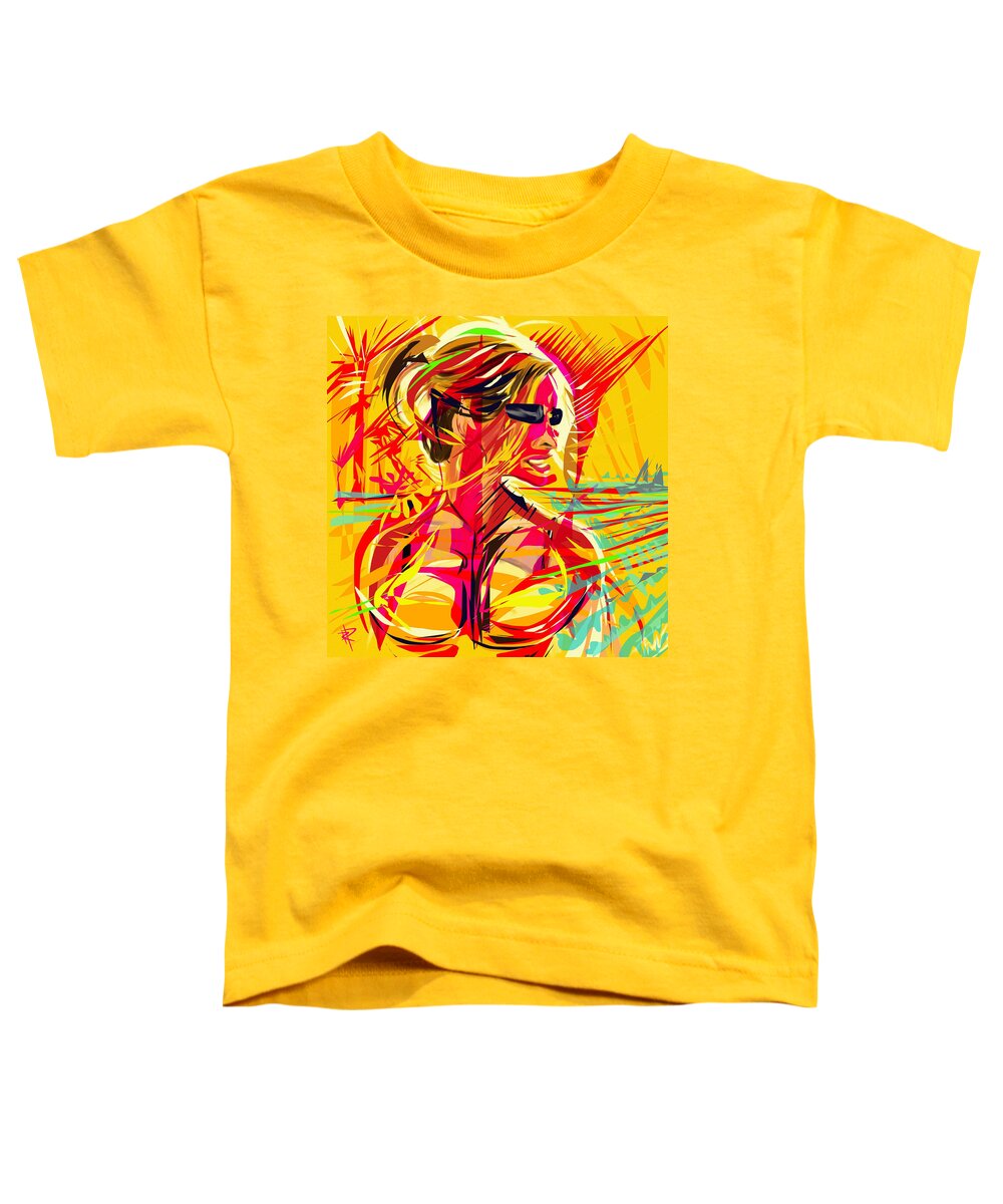 Woman Toddler T-Shirt featuring the mixed media Tropical Dreams by Russell Pierce