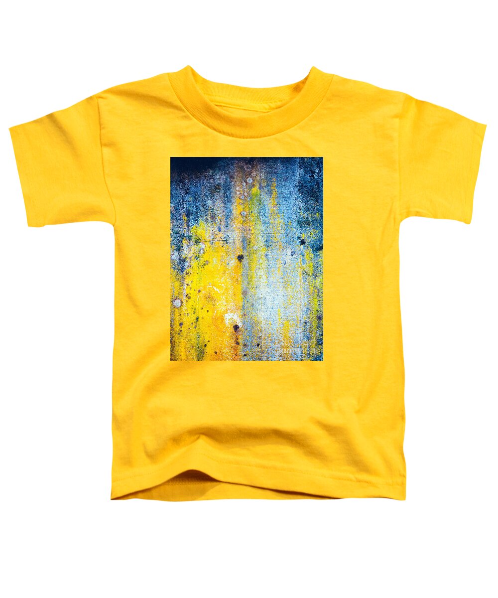 Abstract Toddler T-Shirt featuring the photograph Yellow and white abstract wall by Silvia Ganora