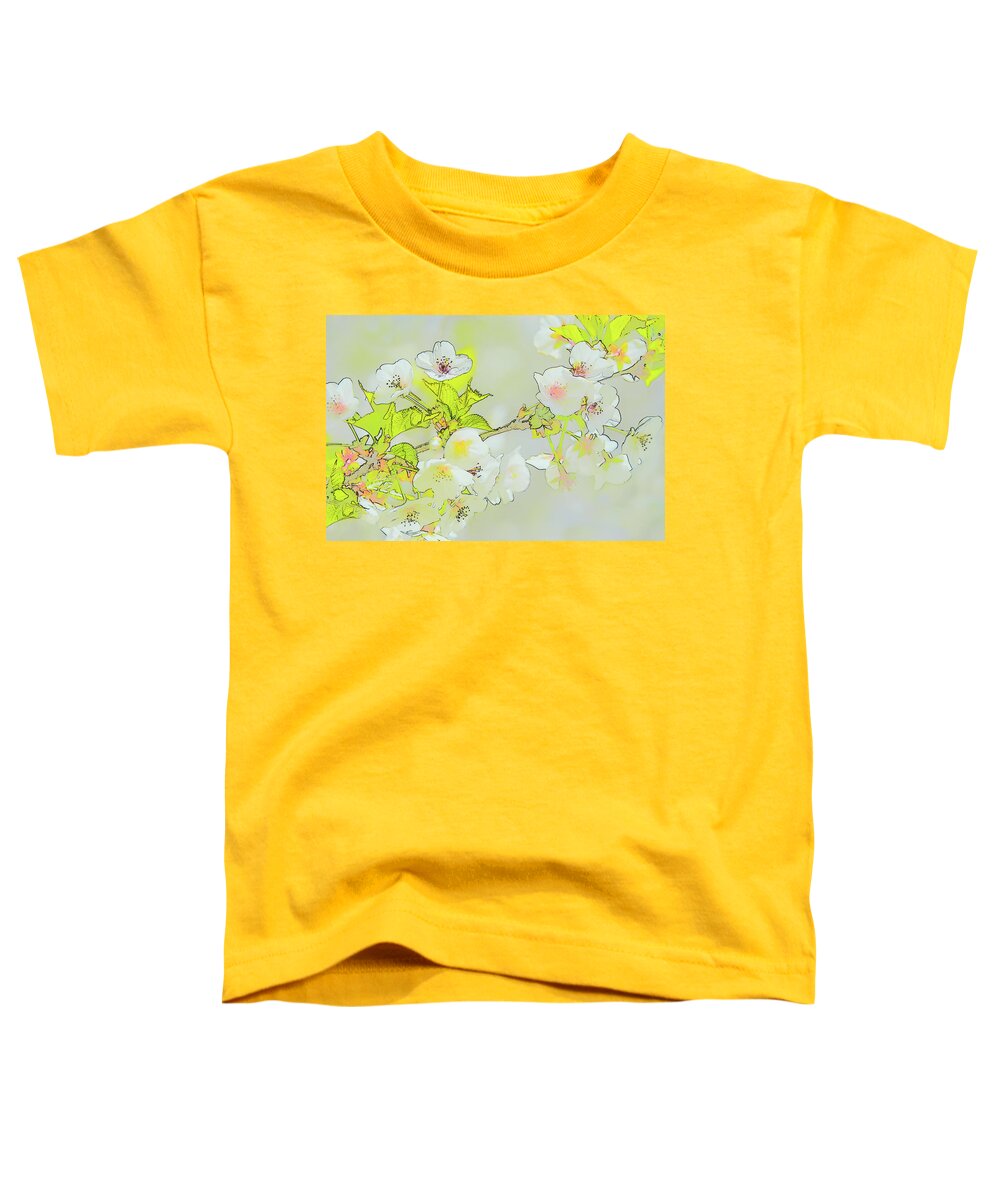 Flower Toddler T-Shirt featuring the photograph Cherry Blossoms by Minnie Gallman