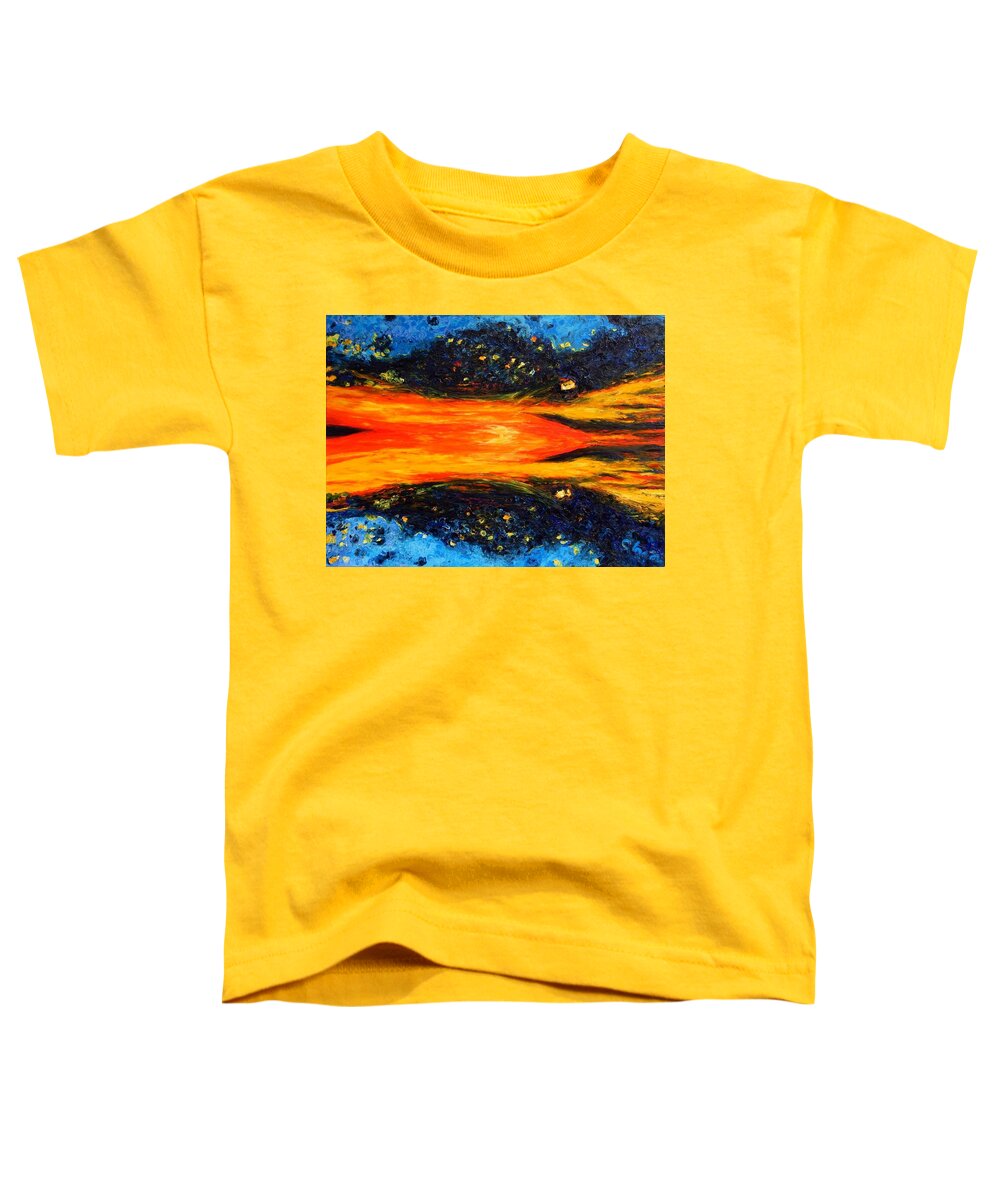 Sunset Toddler T-Shirt featuring the painting Coucher du Soleil by Chiara Magni