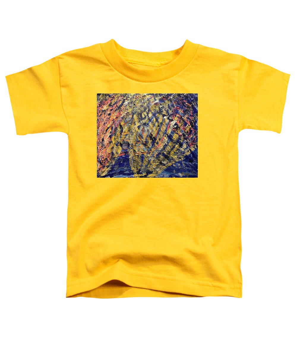 Two Toddler T-Shirt featuring the painting Deux by Medge Jaspan