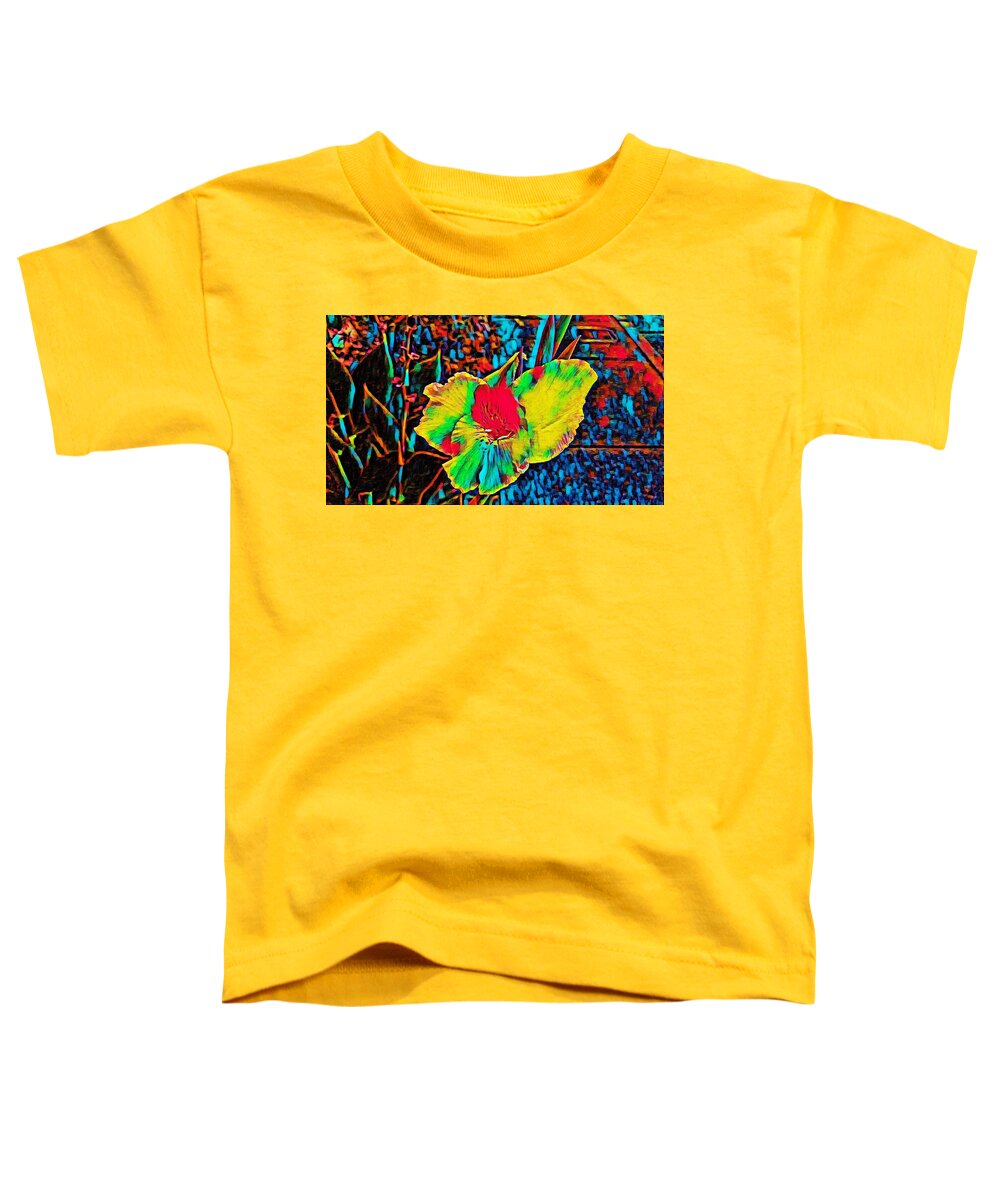 Florals Toddler T-Shirt featuring the mixed media Digital beauty by Steven Wills