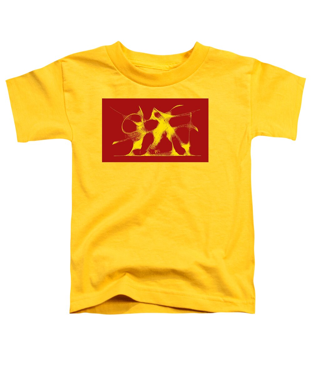 Spear Thrower Toddler T-Shirt featuring the digital art Spear thrower #1 by Ljev Rjadcenko