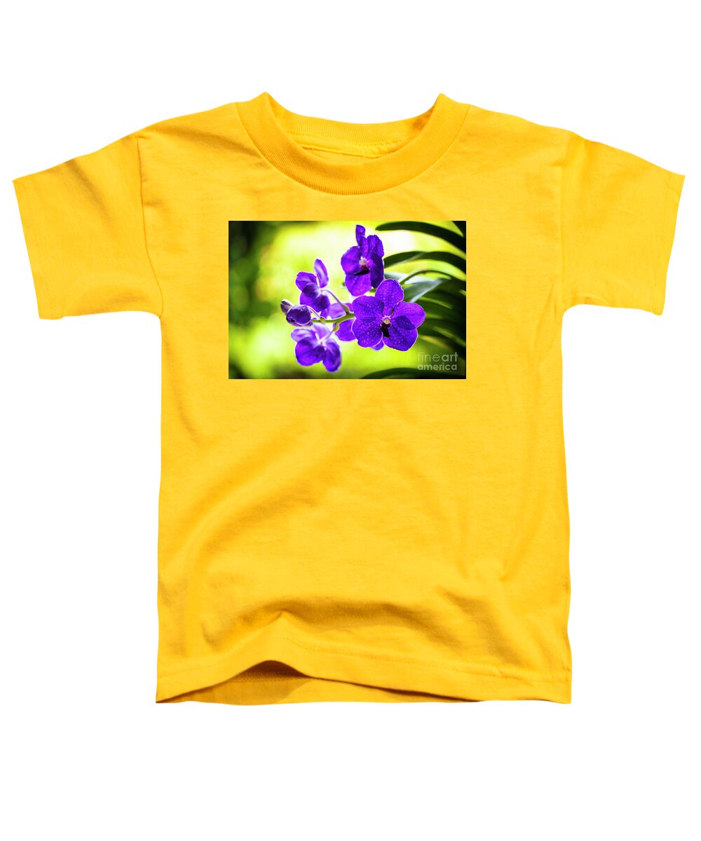 Background Toddler T-Shirt featuring the photograph Purple Orchid Flowers #29 by Raul Rodriguez