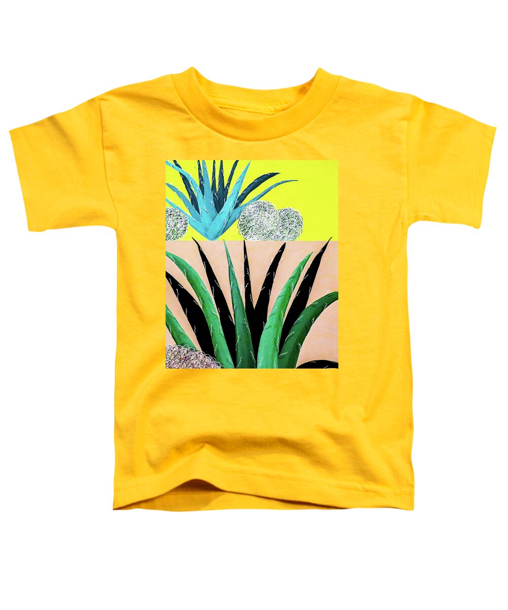 Cactus Toddler T-Shirt featuring the painting Cactus Everywhere by Ted Clifton
