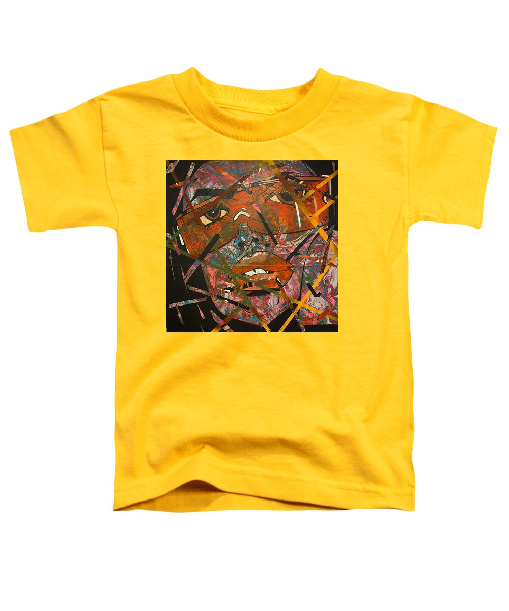 Abstract Expressionism Toddler T-Shirt featuring the painting City Gurl by Julius Hannah