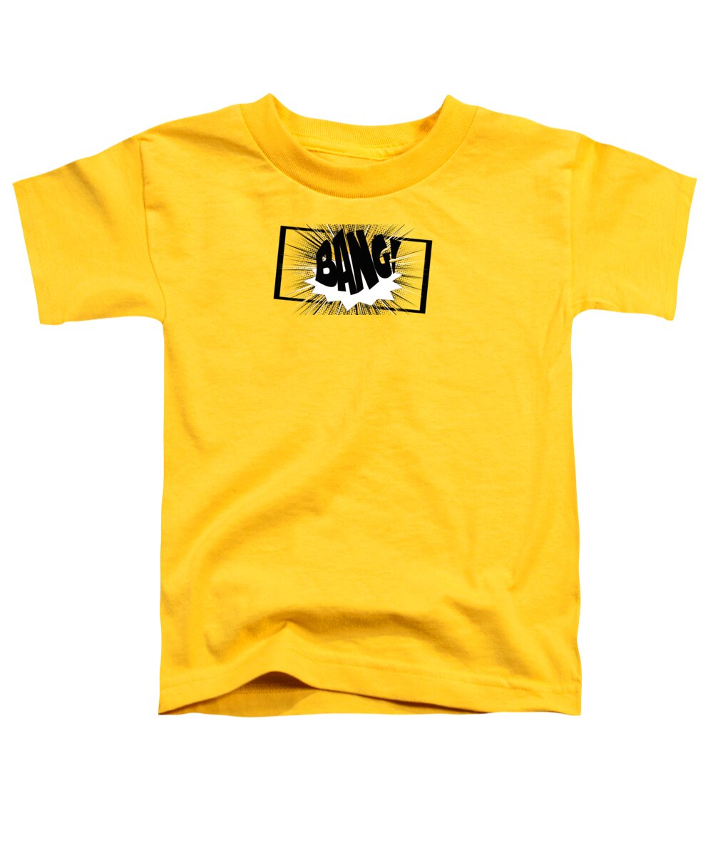 Bang Toddler T-Shirt featuring the drawing Comic Bang Design by Stefano Senise
