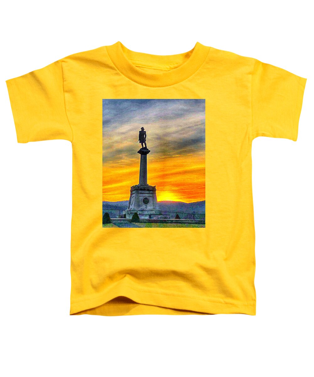 This Is A Statue Of Polish General Tadeusz Kościuszko At The United States Military Academy At West Point Toddler T-Shirt featuring the photograph General Tadeusz Kosciuszko by Bill Rogers