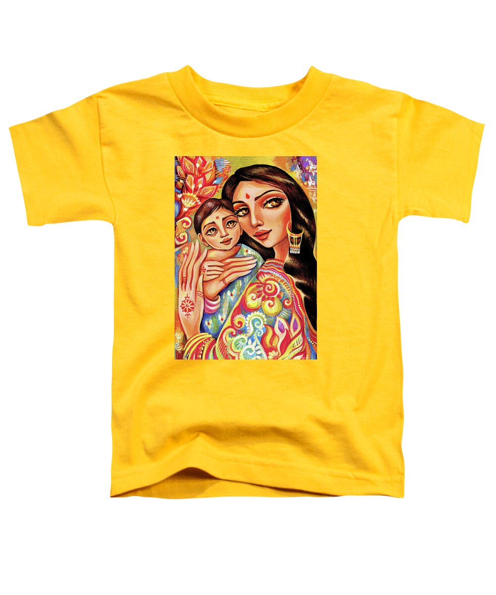 Mother And Child Toddler T-Shirt featuring the painting Goddess Blessing by Eva Campbell