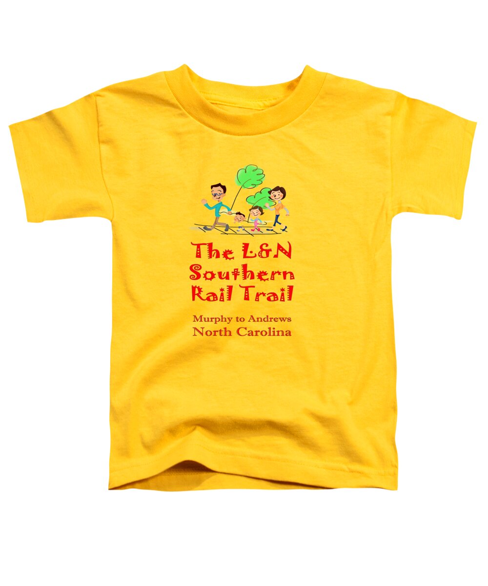 L&n Toddler T-Shirt featuring the photograph LN Southern Rail Trail Family by Debra and Dave Vanderlaan