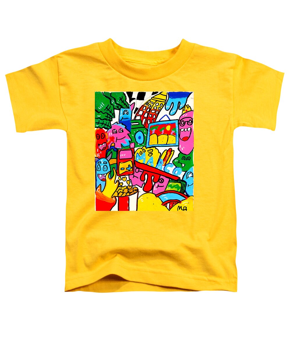 City Toddler T-Shirt featuring the drawing Marco by Guest Artist - Marco Bilgutay