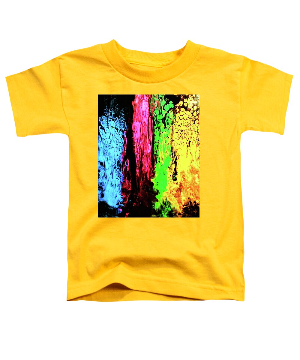 Neon Toddler T-Shirt featuring the painting Neon Splash by Anna Adams