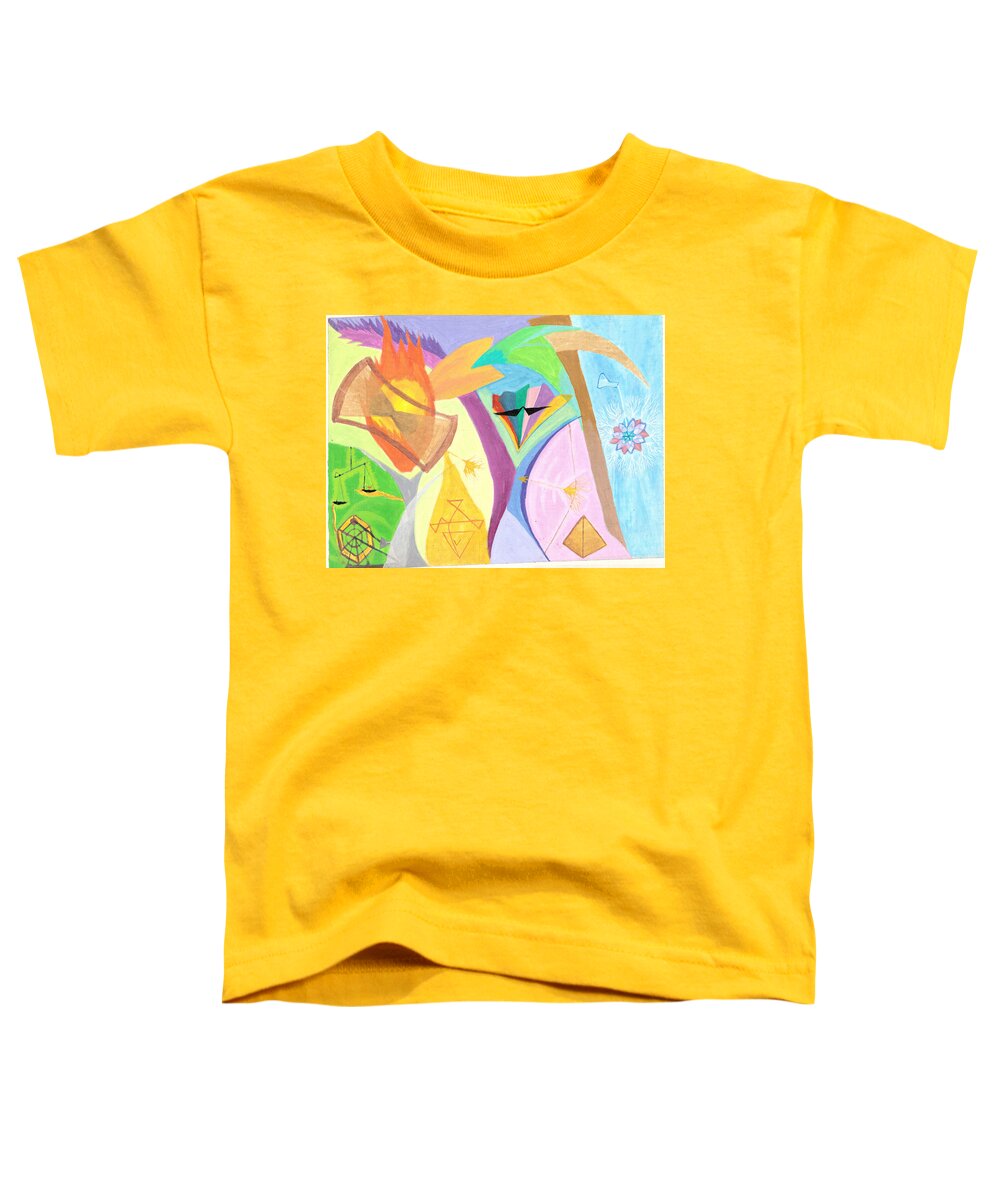 Time Toddler T-Shirt featuring the painting Time's Eye by B Aswin Roshan