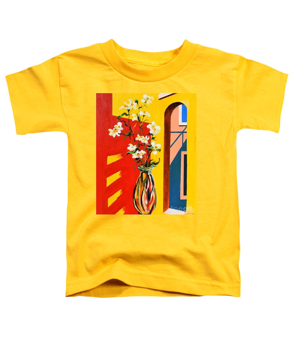 Still Life Toddler T-Shirt featuring the painting Window by Sinisa Saratlic