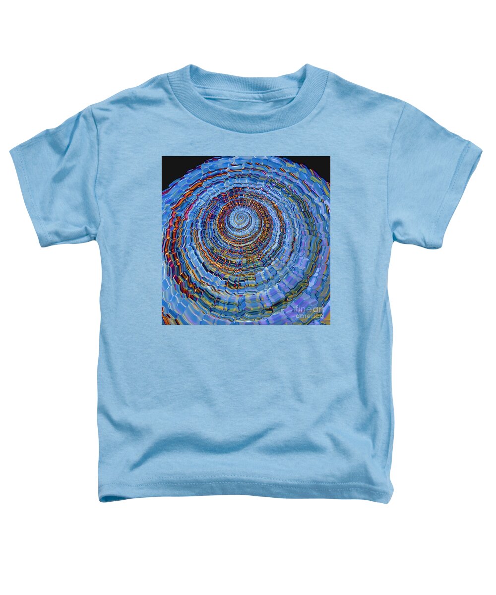 Spiral Toddler T-Shirt featuring the digital art Blue World #1 by Deborah Benoit