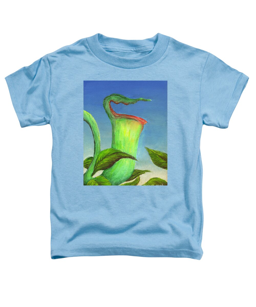 Plant Toddler T-Shirt featuring the painting Pitcher Plant by Michelle Bien