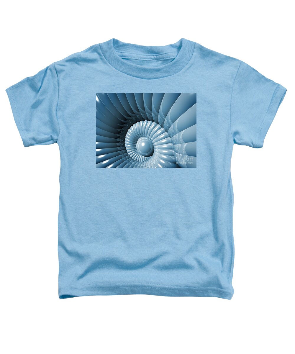 Nautilus Toddler T-Shirt featuring the digital art Abstract 3D Nautilus by Phil Perkins