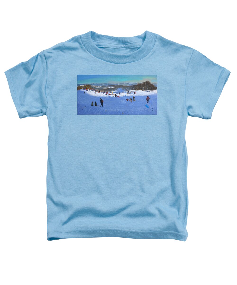 Macara Toddler T-Shirt featuring the painting Allestree Park Derby by Andrew Macara