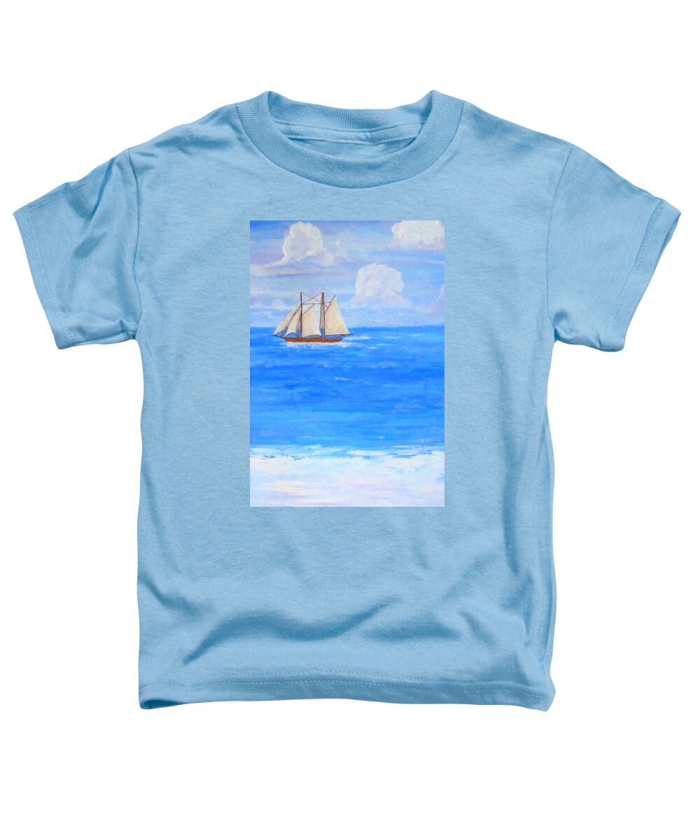 Art Toddler T-Shirt featuring the painting At Sea by Ashley Goforth
