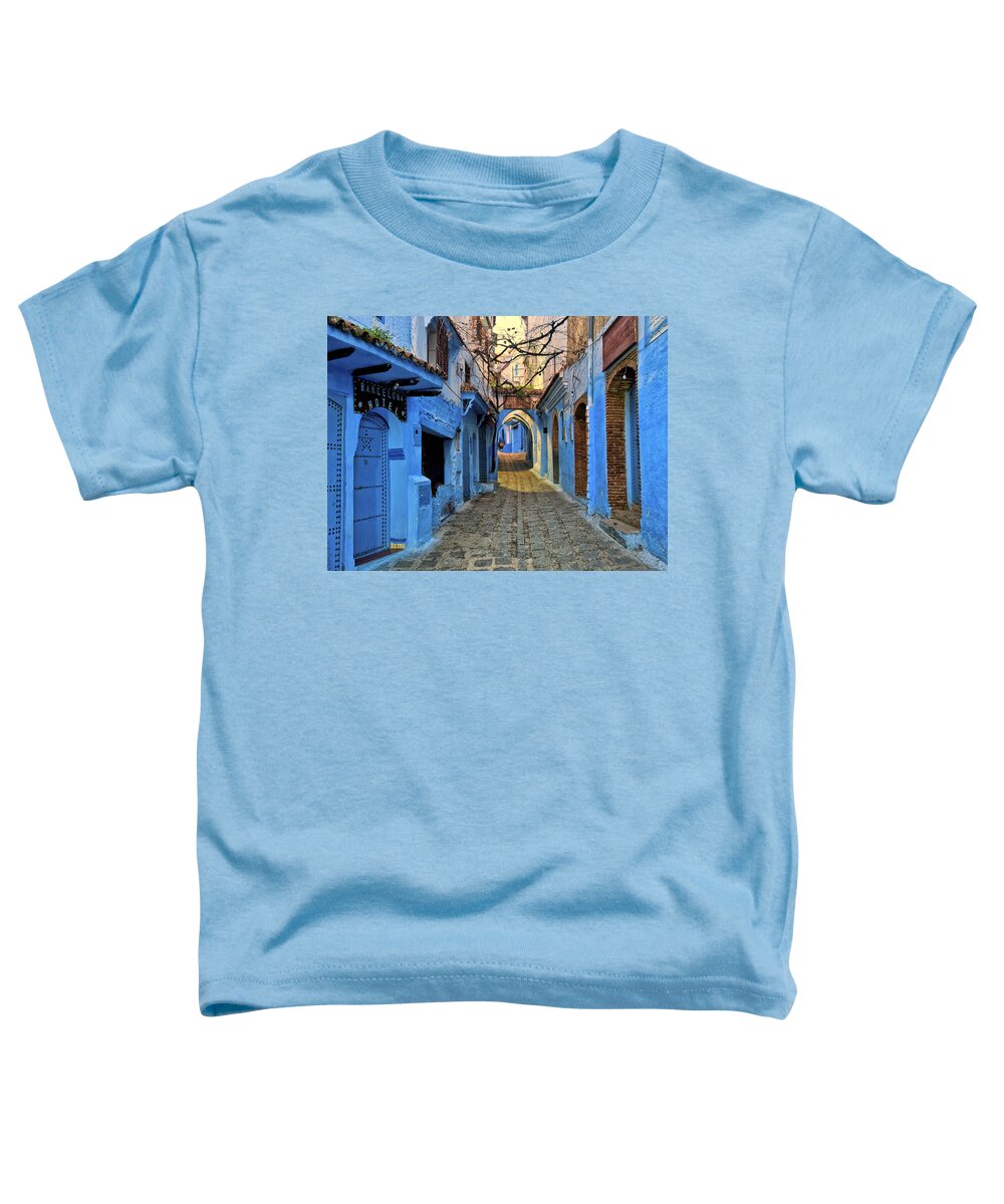 North Africa Toddler T-Shirt featuring the photograph Barcelona Hotel - Chefchaouen Morocco by Dominic Piperata
