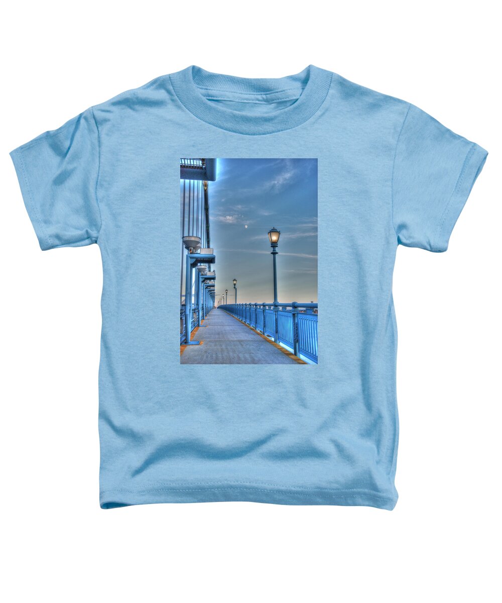 Ben Franklin Bridge Toddler T-Shirt featuring the photograph Ben Franklin Bridge Walkway by Jennifer Ancker