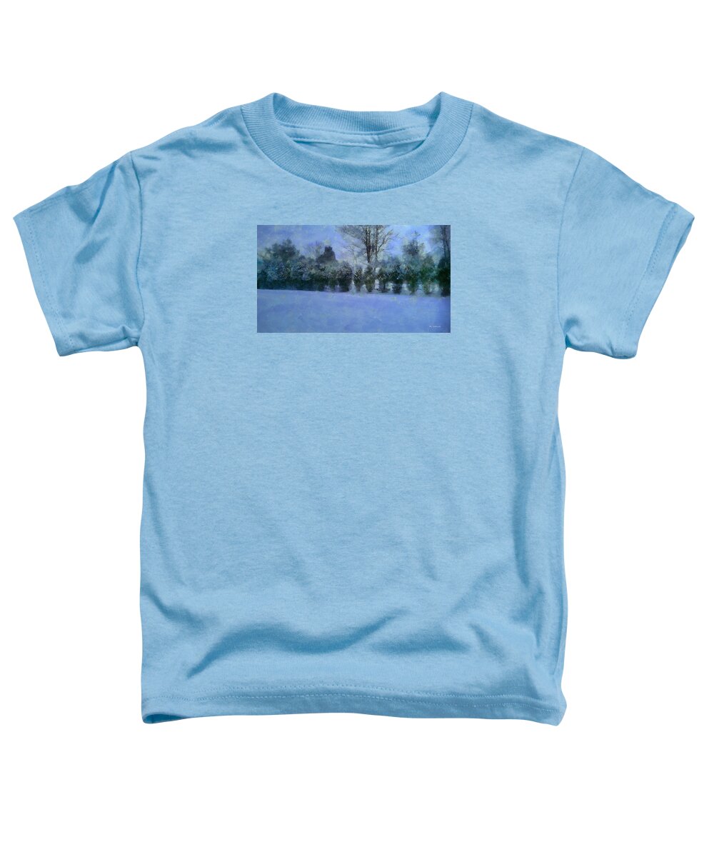 Landscape Toddler T-Shirt featuring the painting Blue Dawn by RC DeWinter
