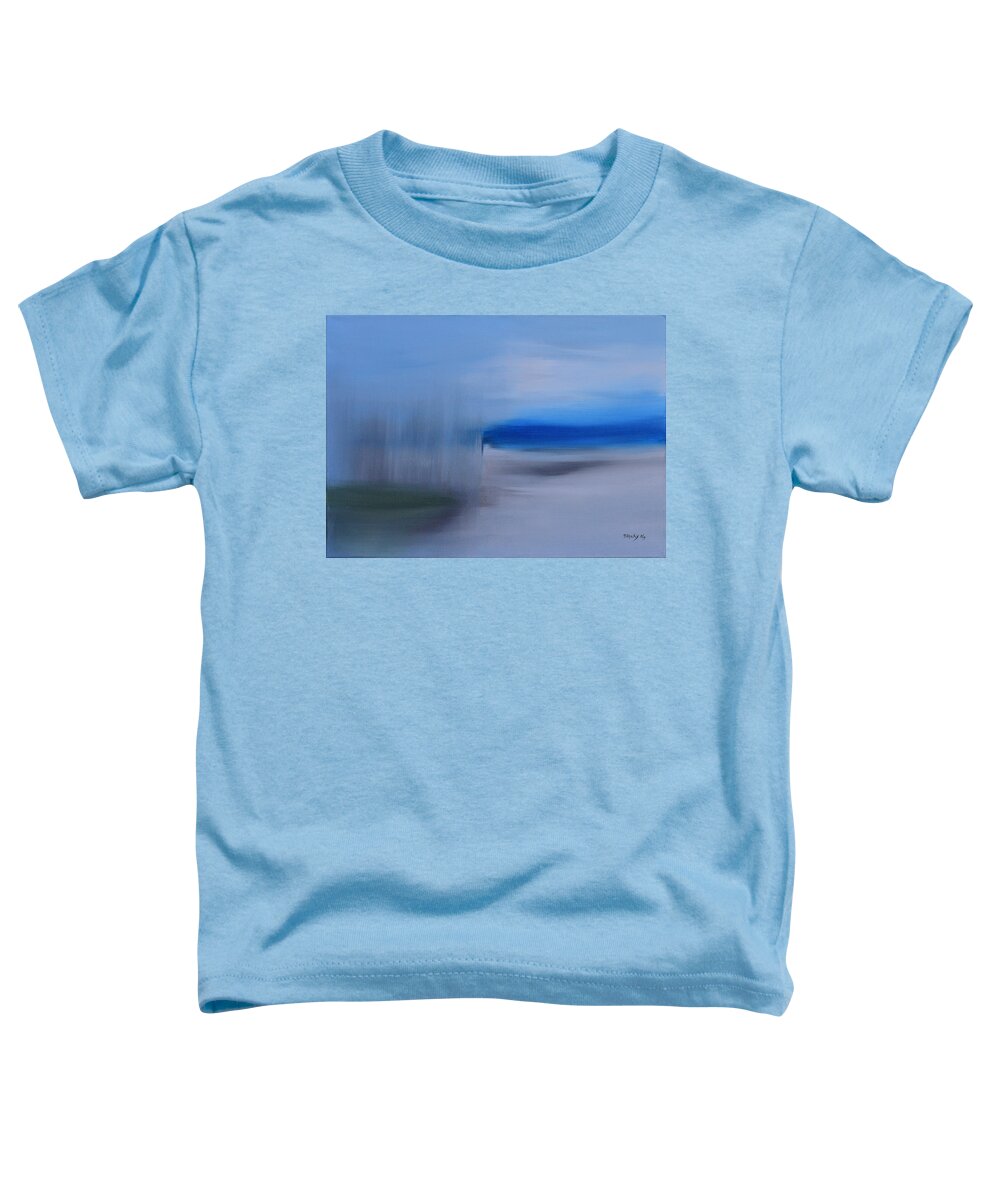 Modern Toddler T-Shirt featuring the painting Blurring The Lines Of Reality by Donna Blackhall