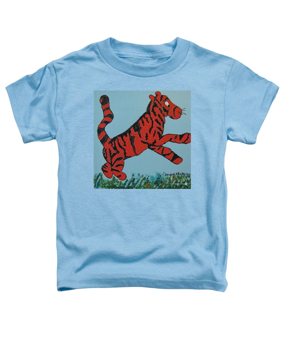 Tigger Toddler T-Shirt featuring the painting Bounce by Denise Railey