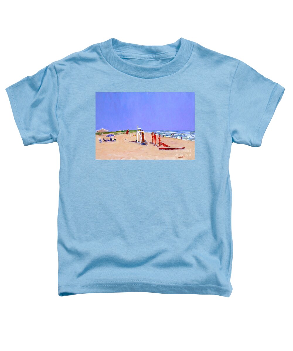 Cisco Beach Toddler T-Shirt featuring the painting Cisco Beach by Candace Lovely