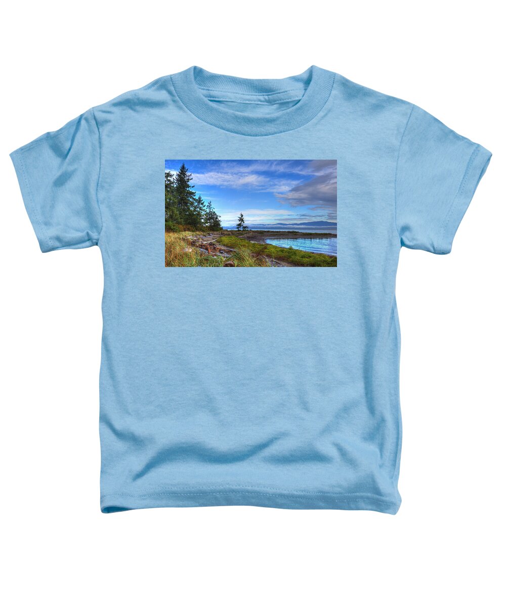 Blue Toddler T-Shirt featuring the photograph Clearing Skies by Randy Hall
