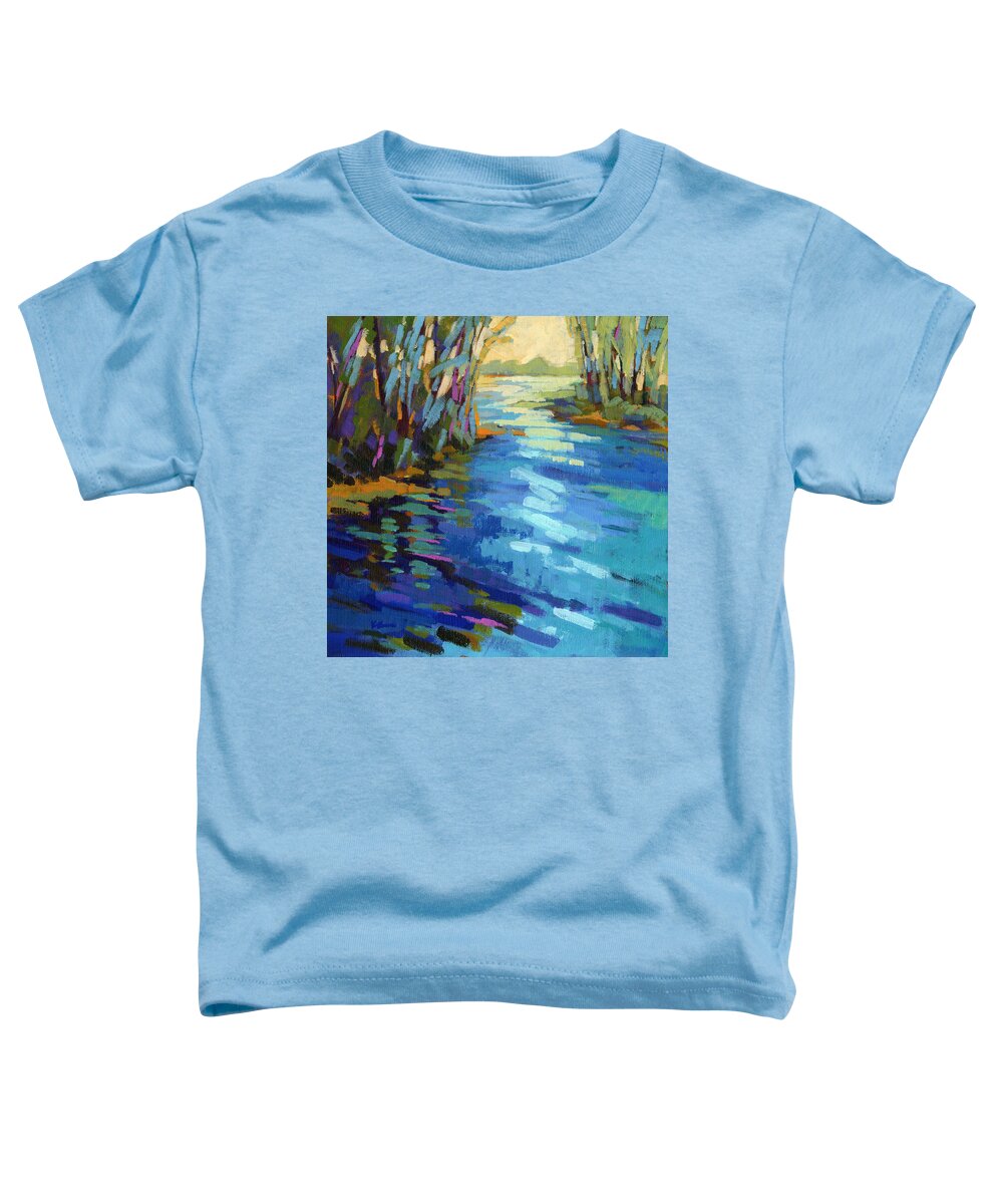 Salmon Toddler T-Shirt featuring the painting Colors of Summer 9 by Konnie Kim