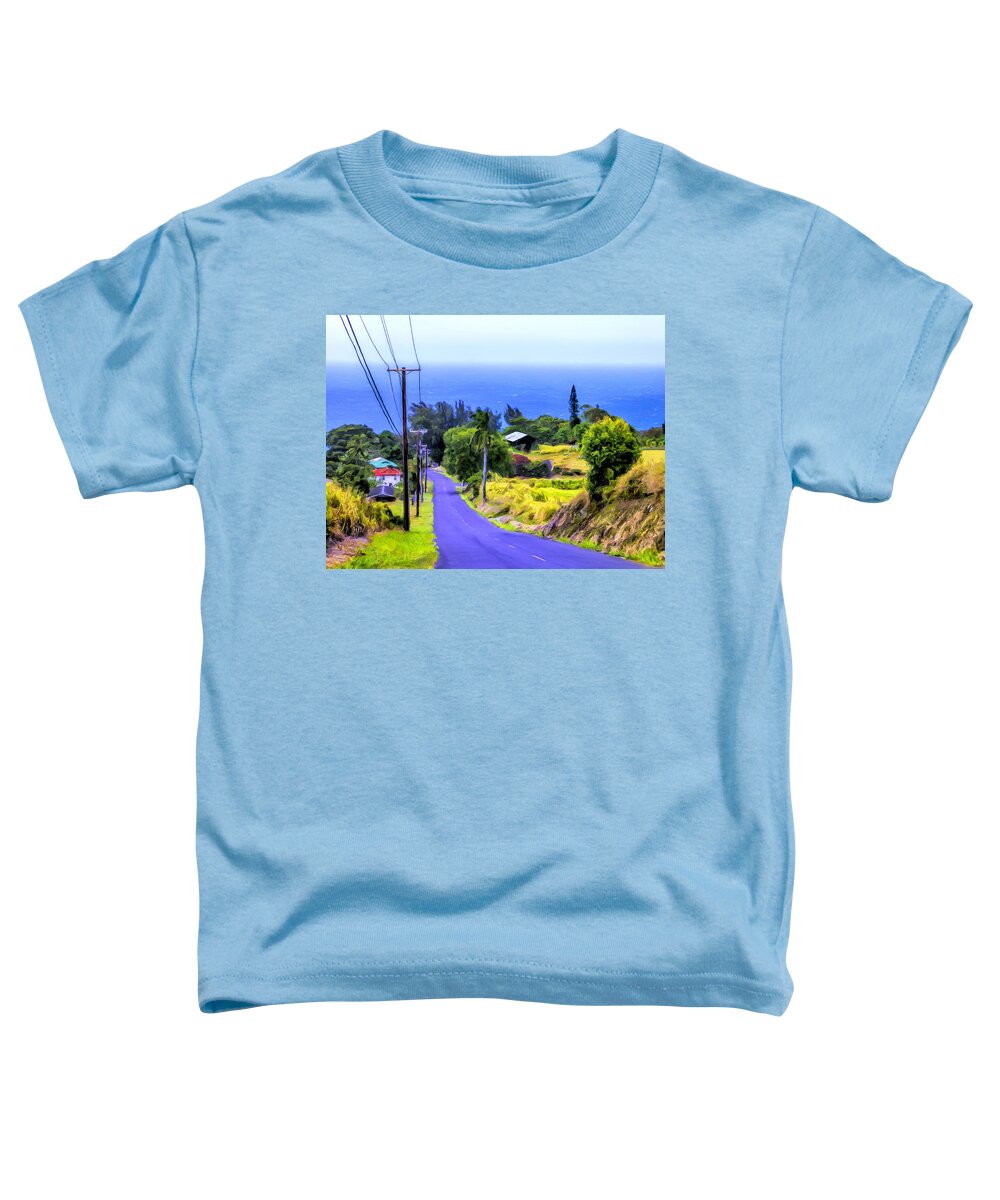 Hawaii Toddler T-Shirt featuring the painting Down into Honokaa by Dominic Piperata