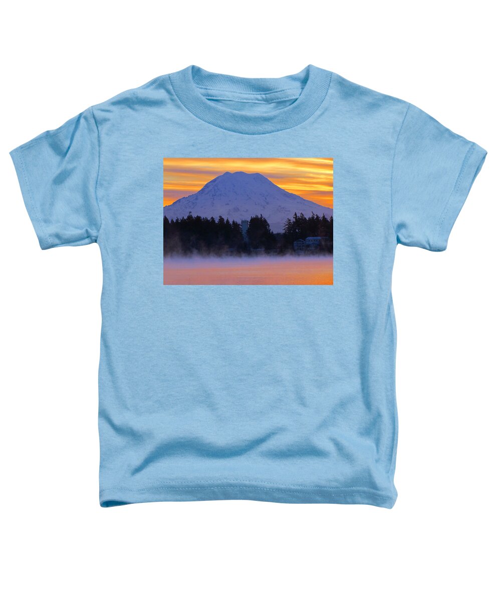 Dawn Toddler T-Shirt featuring the photograph Fiery Dawn by Tikvah's Hope