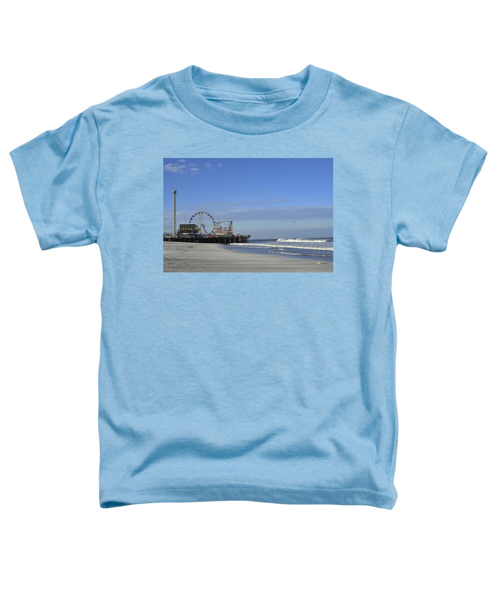 Funtown Pier Toddler T-Shirt featuring the photograph Funtown Pier Seaside Heights NJ Jersey Shore by Terry DeLuco