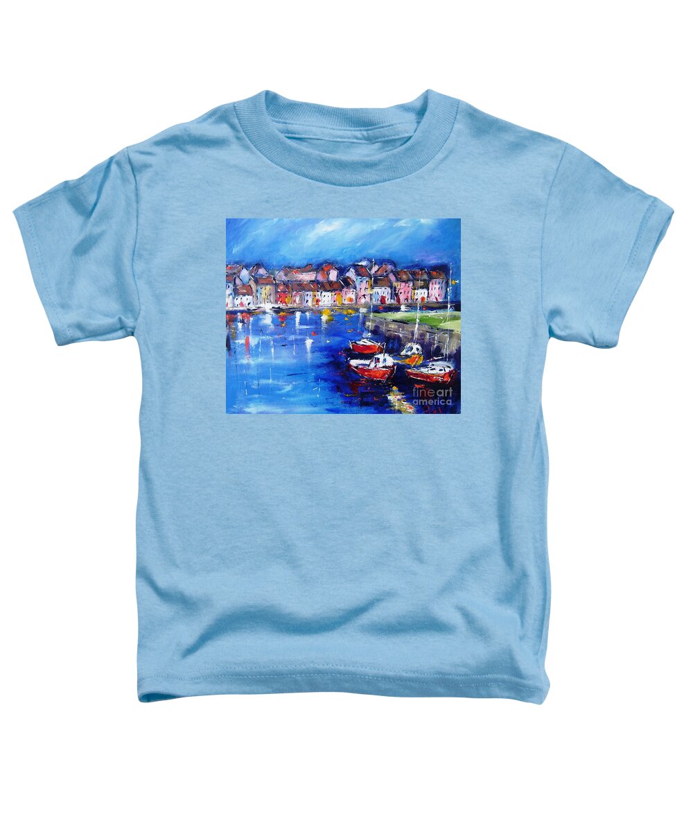 Irish Art Toddler T-Shirt featuring the painting Paintings of Galway by Mary Cahalan Lee - aka PIXI