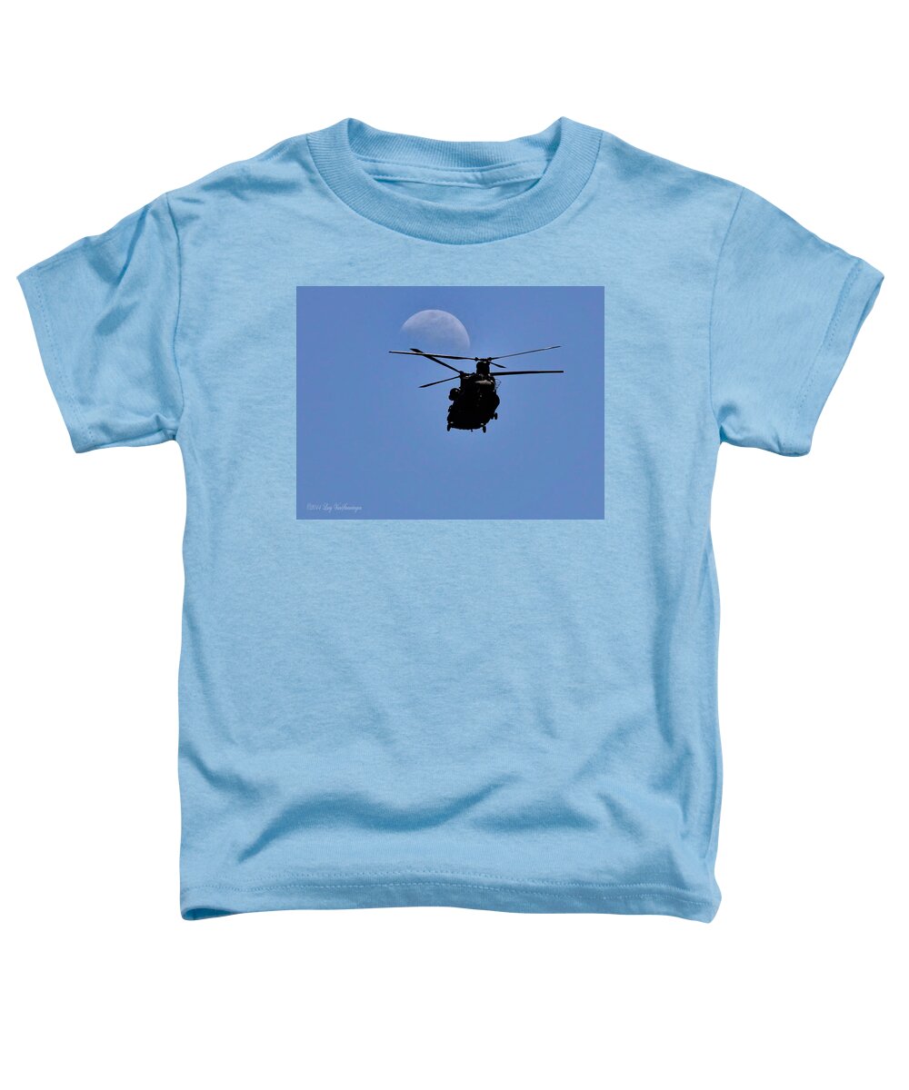 Moon Toddler T-Shirt featuring the photograph Heading Home by Lucy VanSwearingen