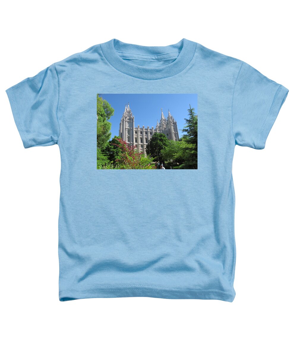 Steeple Toddler T-Shirt featuring the pyrography Heavenly Spires by Carol Allen Anfinsen