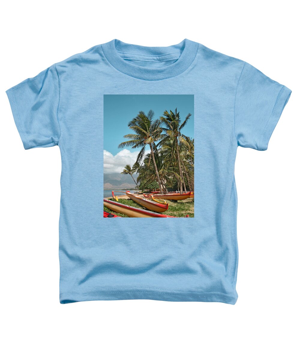 Sugar Beach Toddler T-Shirt featuring the photograph Sugar Beach Kihei Maui Hawaii by Sharon Mau