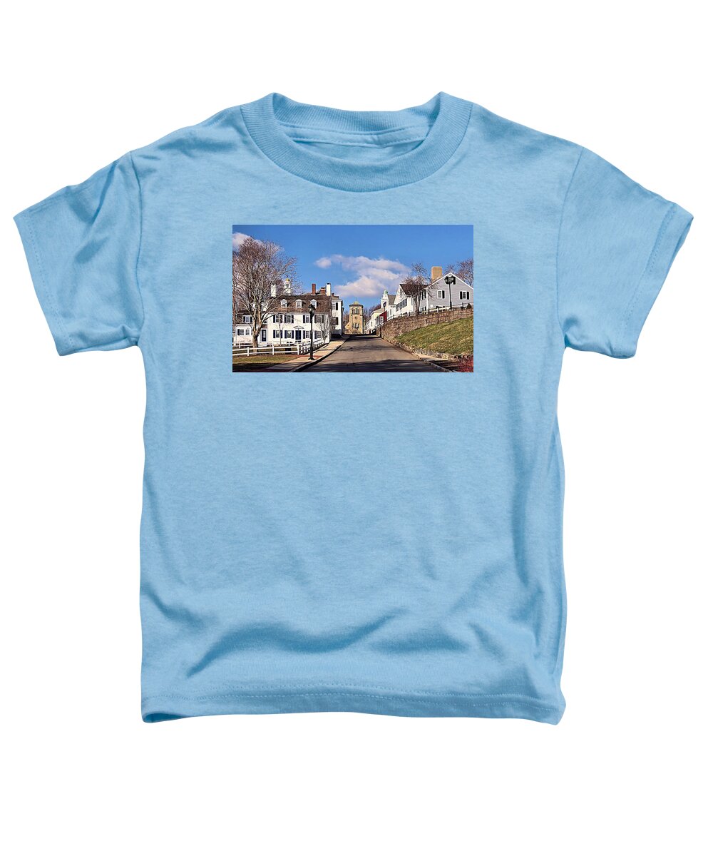 Leyden Street Toddler T-Shirt featuring the photograph Leyden Street In April by Janice Drew