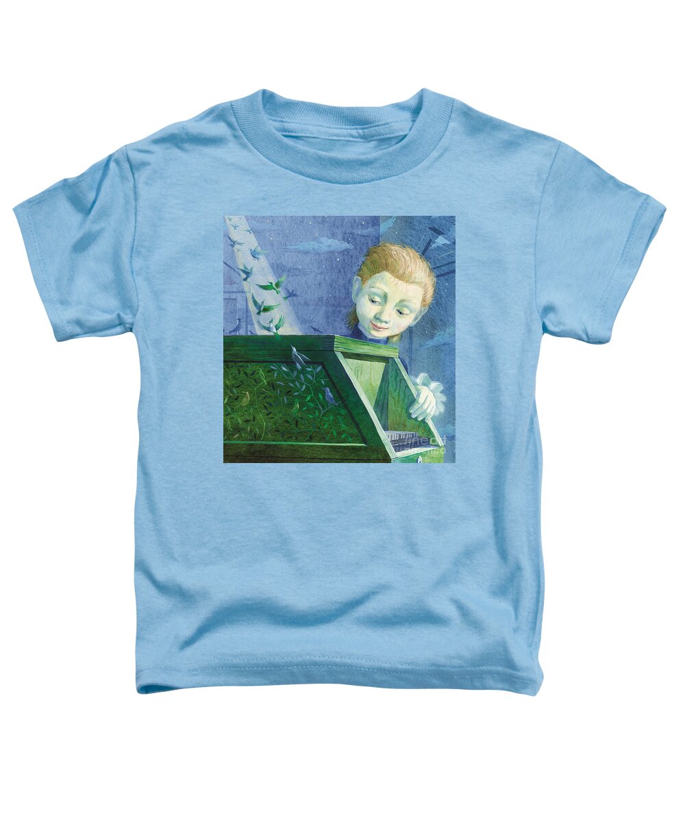 Portrait Toddler T-Shirt featuring the painting Little Mozart by Victoria Fomina
