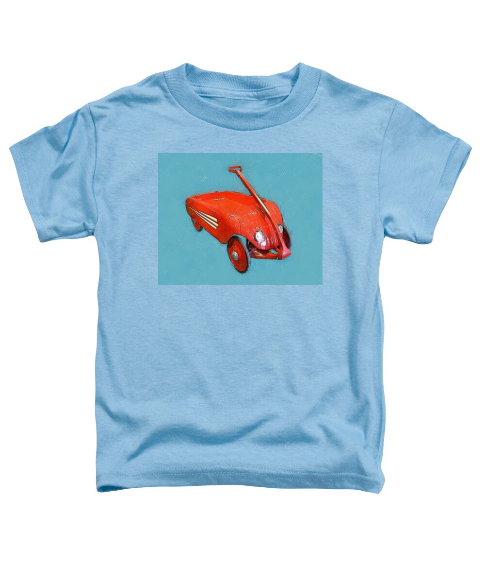 Wagon Toddler T-Shirt featuring the photograph Little Red Wagon by Michelle Calkins