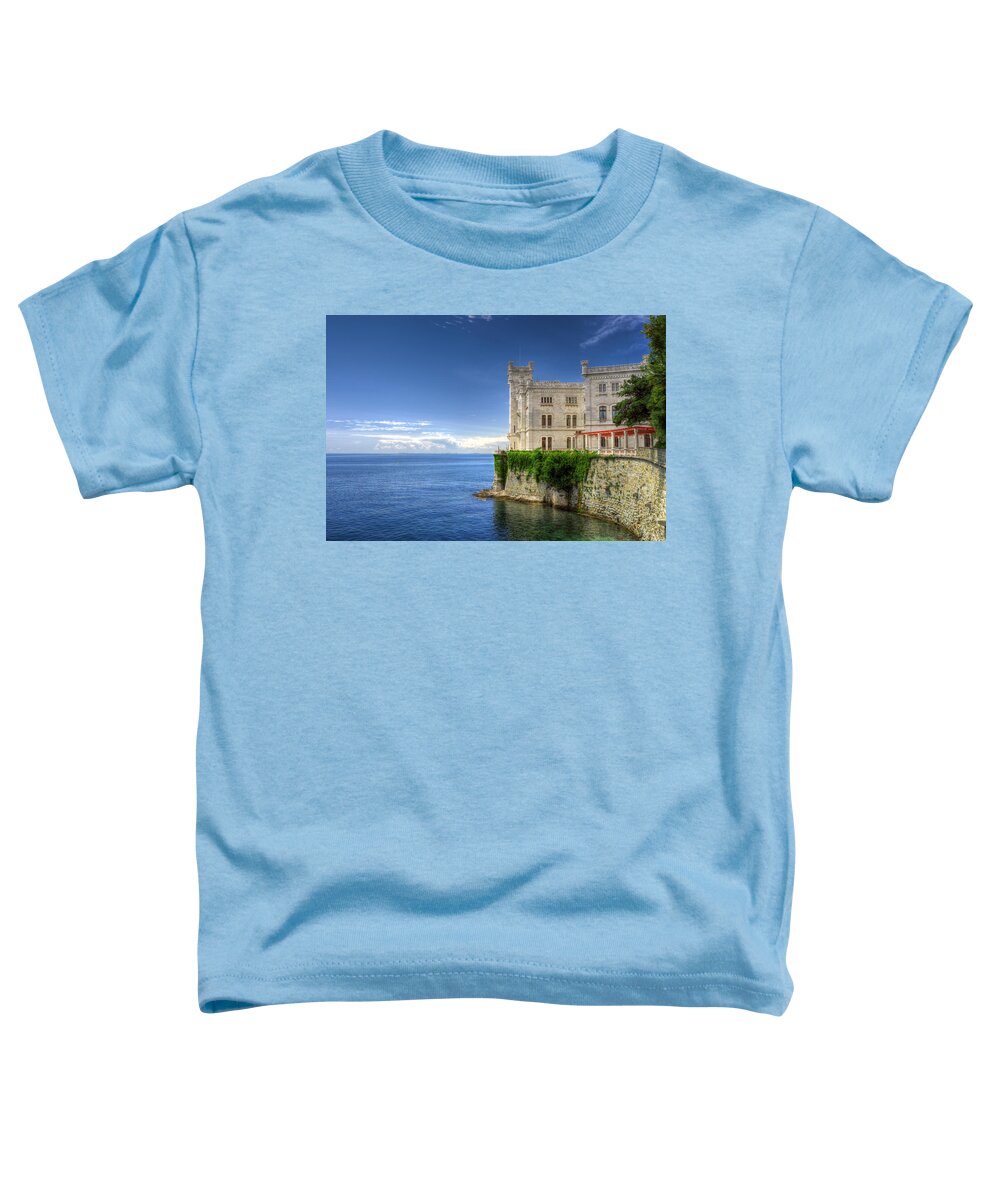 Miramare Toddler T-Shirt featuring the photograph Miramare Castle side view by Ivan Slosar
