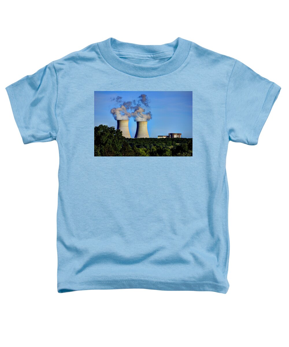 Byron Nuclear Plant Hdr Toddler T-Shirt featuring the photograph Nuclear HDR1 by Josh Bryant
