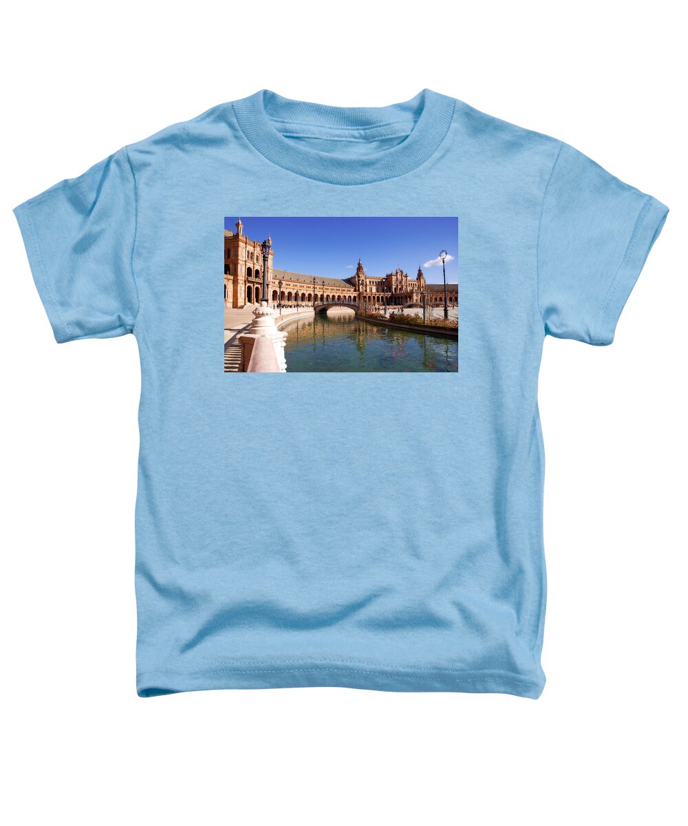 Seville Toddler T-Shirt featuring the photograph Plaza de Espana - Seville Spain by AM FineArtPrints
