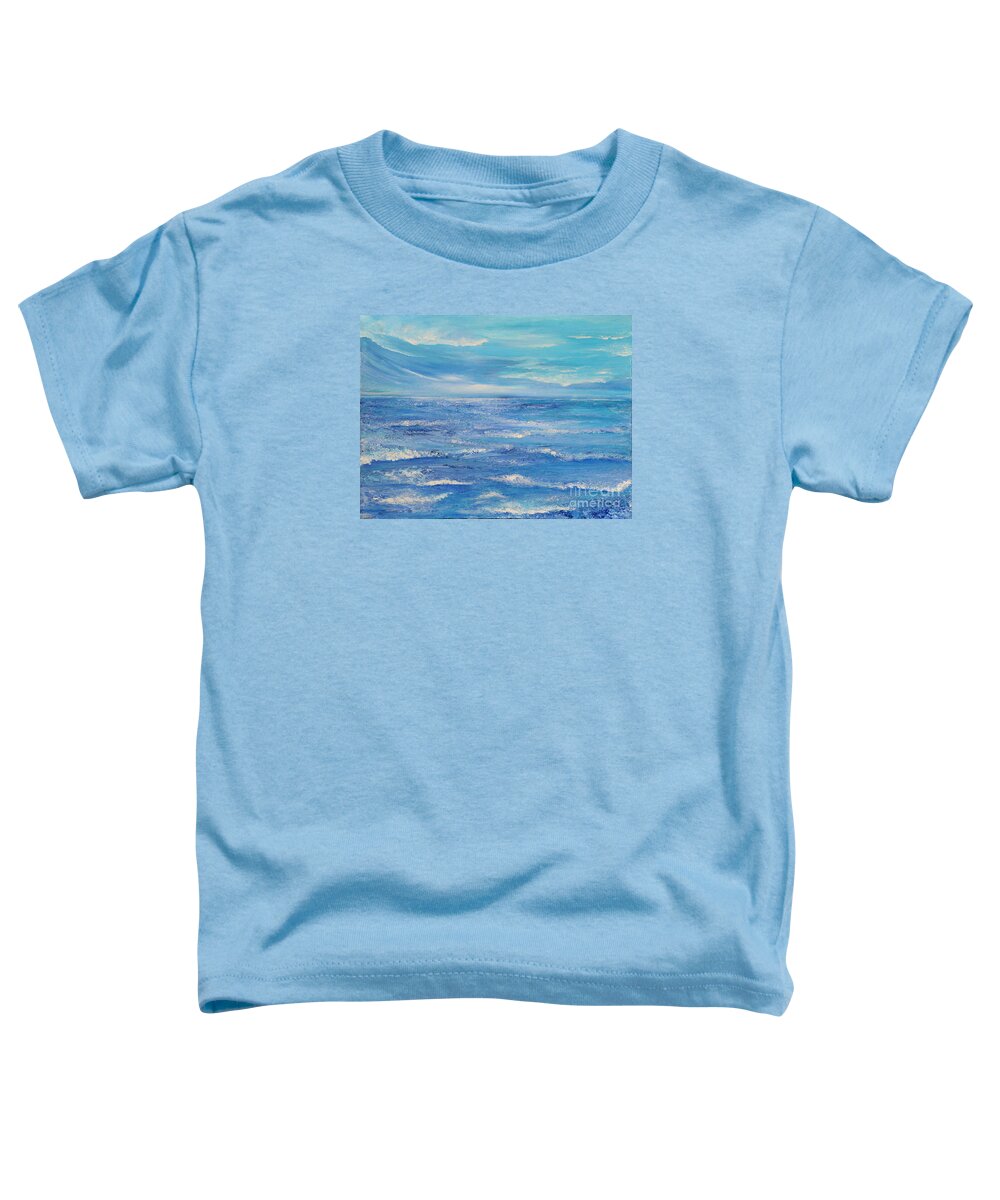 Sea Toddler T-Shirt featuring the painting Pleasure 2 by Teresa Wegrzyn