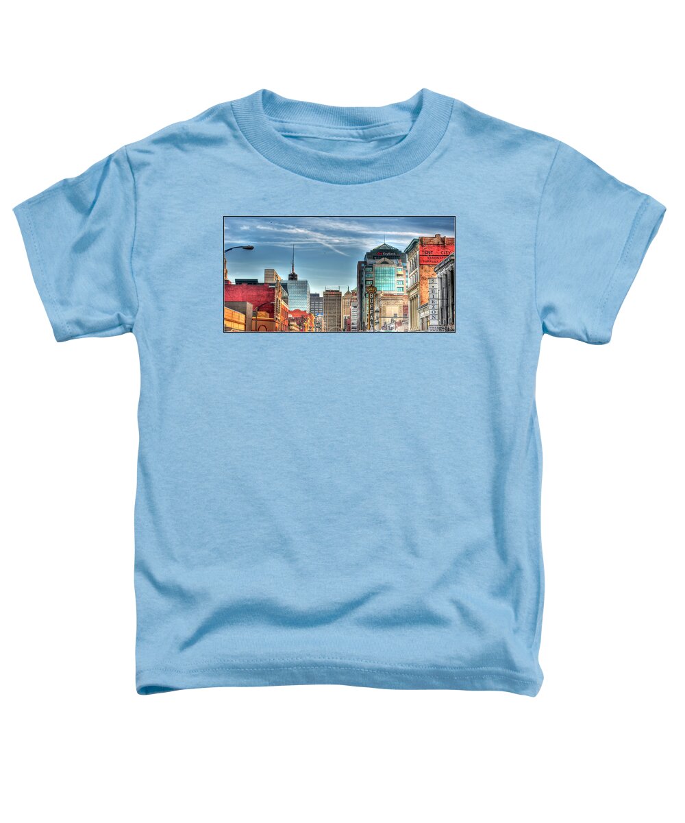 Queen City Toddler T-Shirt featuring the photograph Queen City Downtown by Michael Frank Jr