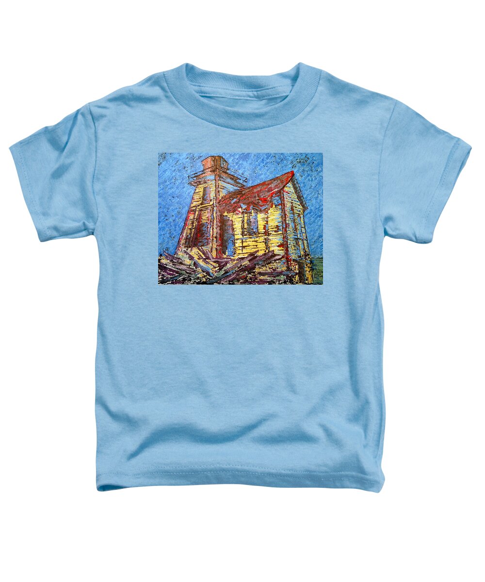 St. Andrews Toddler T-Shirt featuring the painting Ross Island Lighthouse by Michael Graham