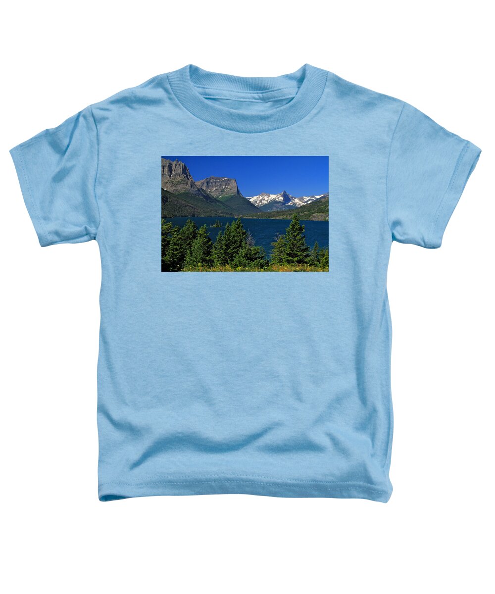 Glacier National Park Toddler T-Shirt featuring the photograph Saint Mary Lake by Ed Riche